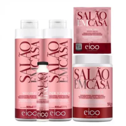 Eixo salão em casa - kit shampoo condicionador máscara e mega dose