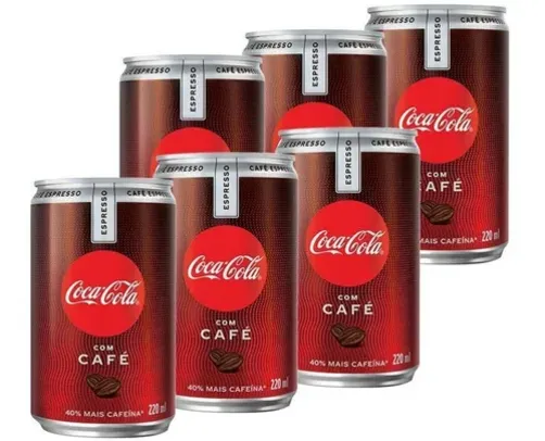 Refrigerante Coca-cola Café Espresso 220ml Pack 6 Unidades 