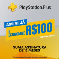 [novos assinantes] R$100 OFF na Assinatura Anual PlayStation Plus