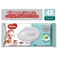 Lenços Umedecidos Huggies Classic Cheirinho Refrescante - 48 Unidades