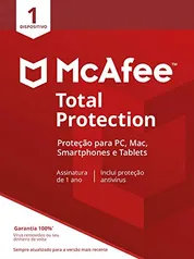 McAfee Total Protection 1 Antivírus por R$ 25