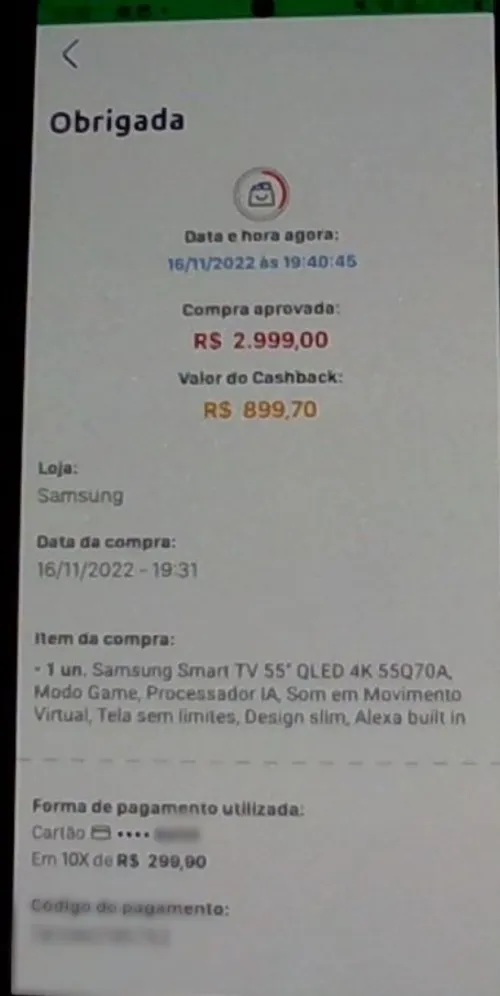 Imagem na descrição da promoção