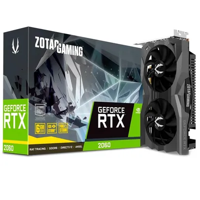 RTX 2060 6Gb Placa de Vídeo Zotac Gaming NVIDIA GeForce RTX 2060, 6GB, GDDR6 - ZT-T20600H-10M