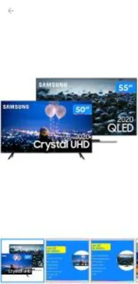 Combo Smart TVs 4K QLED 55” Samsung 55Q80TA + Crystal UHD 4K 50” | R$ 6498