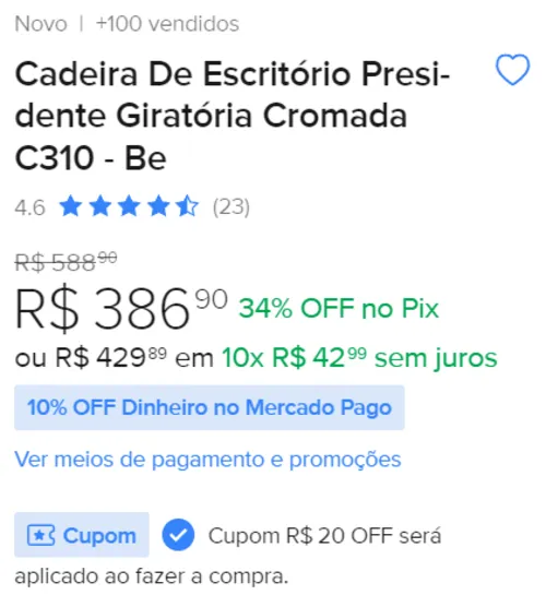 Imagem na descrição da promoção