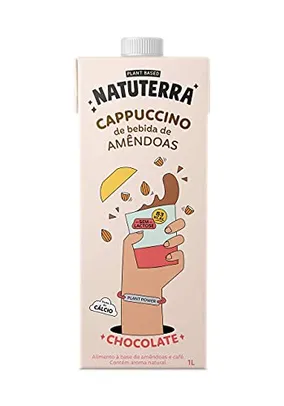 Cappuccino de Bebida de Amêndoas sabor chocolate Natuterra 1L