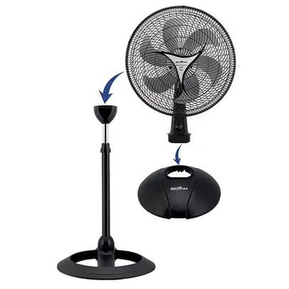 Ventilador Mega Turbo 40 Six 2 em 1 Mesa Ou Coluna Britânia