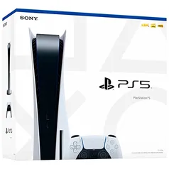 (APP) Console PlayStation 5 Standard Edition Branco + Controle Sem Fio Dualsense Branco