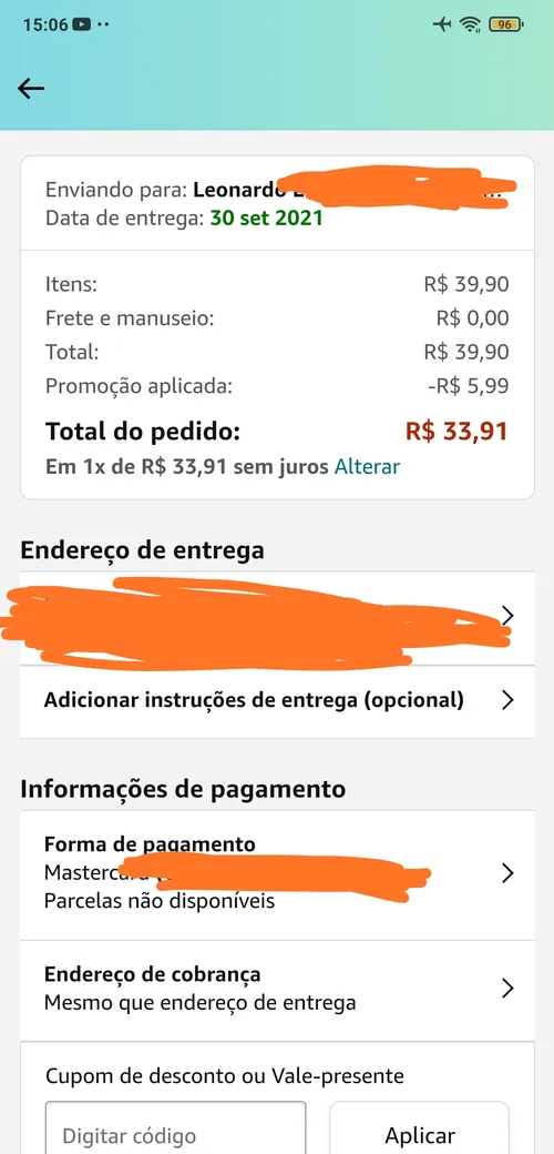 Imagem na descrição da promoção