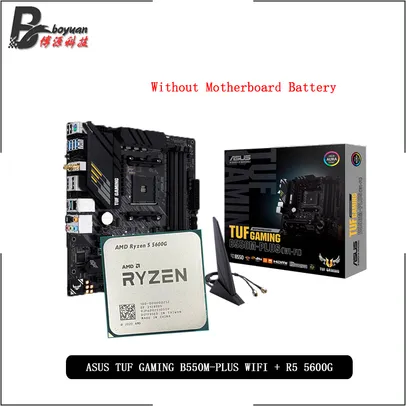 AMD Ryzen 5 5600G R5 5600G CPU + ASUS TUF GAMING B550M PLUS (WI FI)