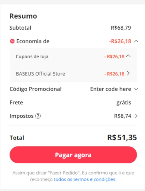 Imagem na descrição da promoção