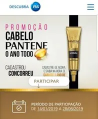 Concorra a 1 ano de Pantene