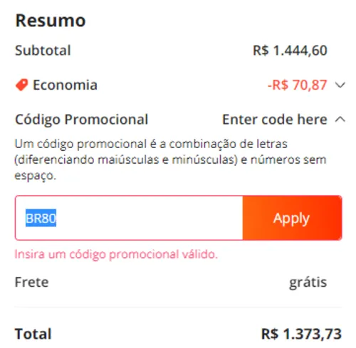 Imagem na descrição da promoção