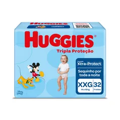 [APP] Fralda Huggies Tripla Proteção xxg - 32 fraldas - R$ 19,40