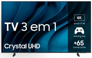 Smart TV Samsung 85" Crystal UHD 4K 85CU8000 2023 Painel Dynamic Crystal Color Design AirSlim Tela 85