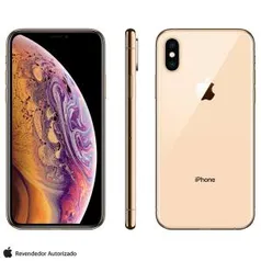 iPhone XS Dourado, com Tela de 5,8", 4G, 64 GB e Câmera de 12 MP - R$3771