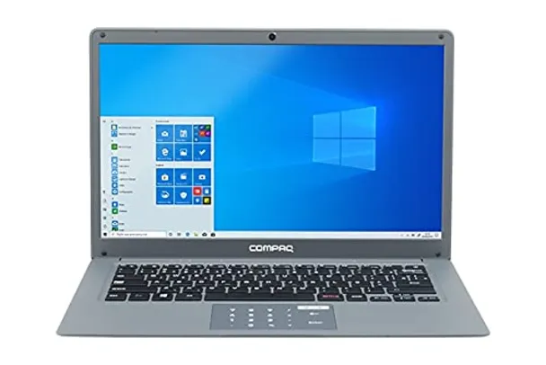 Notebook Intel Pentium 4GB 240GB SSD Compaq CQ25 Tela14'' Windows 10 Cinza