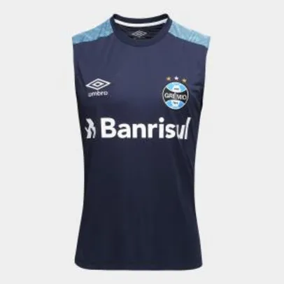 Camisa Regata Umbro Grêmio Treino 18 Masculina - Marinho e Azul