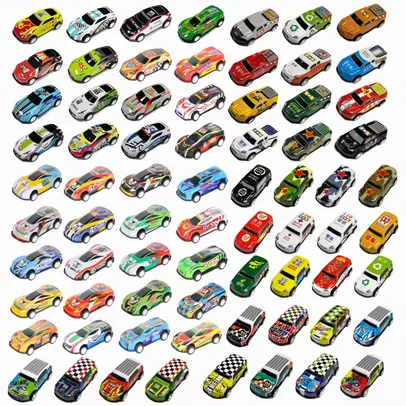 30x Mini carros Alloy Diecast Model Toy para meninos, deslizando a inércia, puxar o brinquedo do veículo