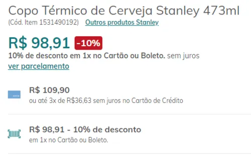 Imagem na descrição da promoção