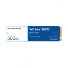 SSD WD Blue SN570 NVMe M.2, 500GB,  PCIe Gen3 x4, NVMe v1.4, Leitura 3500MBs e Gravação 2300MBs, WDS