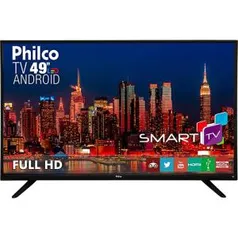 Smart TV LED 49" Philco PH49F30DSGWA Full HD com Conversor Digital 2 HDMI 2 USB Wi-Fi - R$ 1564