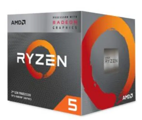 Processador AMD Ryzen 5 3400G 3.7GHz (4.2GHz Turbo), 4-Cores 8-Threads, Cooler Wraith Stealth, AM4 - R$959