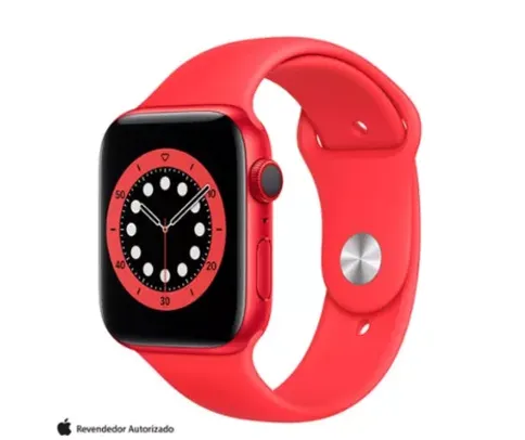 Apple Watch Series 6 (PRODUCT) RED, 44mm, GPS+Celular , com Pulseira Esportiva (PRODUCT) RED