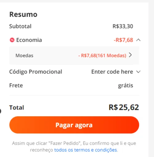 Imagem na descrição da promoção