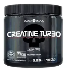 Suplemento em  pó Black Skull Creatine Turbo em pote de 150g