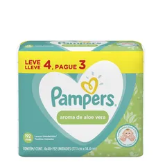 Lenço Umedecido Pampers Aroma De Aloe Vera 192 Unidades