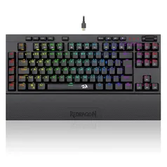 Teclado Mecânico Gamer Redragon Vishnu K596, RGB, Chroma Mk.II, Switch Red, ABNT2, USB-C, Preto - K596RGB (PT-RED)