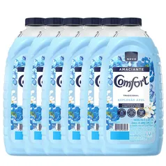 Amaciante Diluído Comfort Tradicional Explosão Azul 1,8L - 6 Unidades