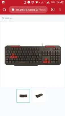 Teclado Gamer Multilaser TC242 com Hotkeys Multimídia - Vermelho