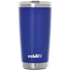 Copo Térmico Echolife Quente ou Frio com Tampa Azul - 580 ml