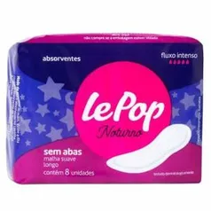 Absorvente Noturno Lepop Sem Abas | R$0,90