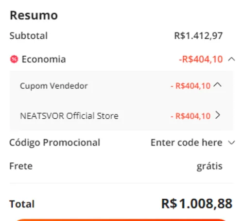 Imagem na descrição da promoção