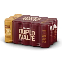 Cerveja Brahma Duplo Malte Pilsen Lata 310 ml 15 Unidades