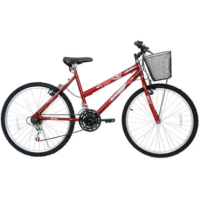 Bicicleta Aro 26 21 Marcha Feminino Com Cesta Bella Cairu