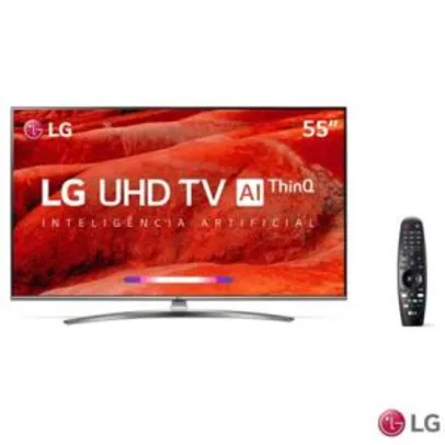 Smart TV 4K LG LED 55”, Ultra Surround, TV WebOS 4.5, Upscaler 4K, HDR Ativo e Wi-Fi - 55UM7650PSB