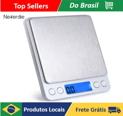 [Do Brasil/ Moedas R$8,52] Balança Digital De Alta Precisão 0,1g-2kg Profissional