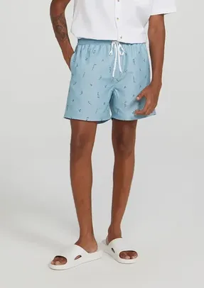 Calção / Shorts de Praia Masculino Estampado Hering