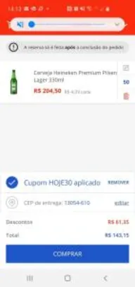 Cerveja Heineken Premium Pilsen Lager 330ml - R$2,86