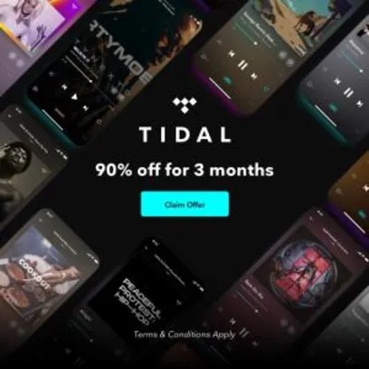 [Novos usuários] 3 meses de Tidal Premium ou HiFi por R$3