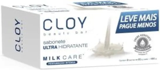 Sabonete BXT Cloy Beauty Bar Milk Care 6x80g, Cloy | R$7