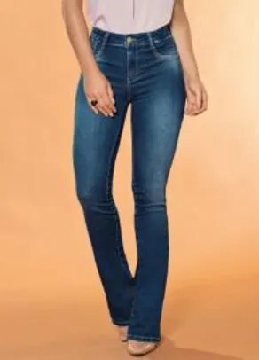 Calça Flare Sawary Jeans com Bolsos R$90