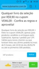 Qualquer livro da seleção por R$9,90  no Submarino