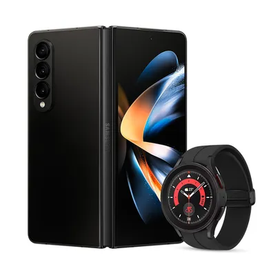 Kit Z Fold4 5G (256GB) Preto + Galaxy Watch5 Pro BT 45mm Preto