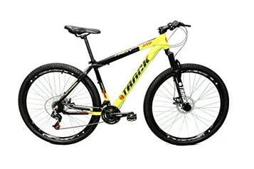 Bicicleta Aro 29 Troy Verde Neon e Preta 21v 17,5" Alumínio Suspensão Dianteira, Track Bikes