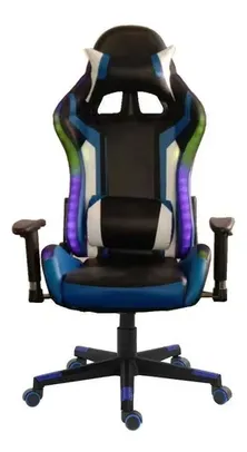 Cadeira Gamer Led Rgb Travel Max Preto/azul | R$959